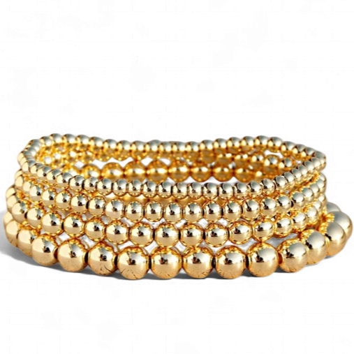 Gold Stretch Bracelet Stack