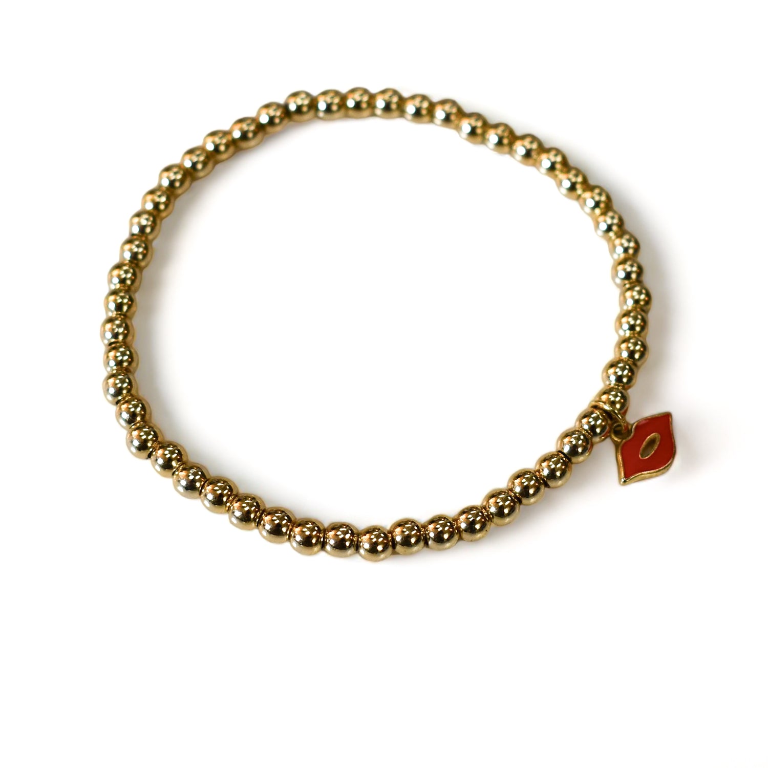 Kiss Me Gold Stretch Bracelet